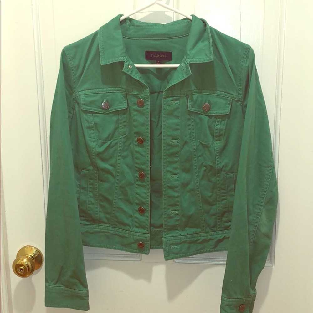 Green Talbots jacket with pockets